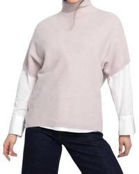 Kinross Cashmere - Textured Funnel Popover - Lyst