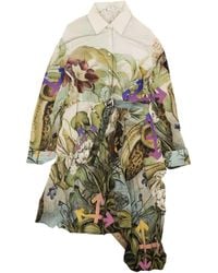 Off-White c/o Virgil Abloh - Botanical Silk Shirt Dress - Lyst