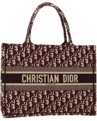 Dior - Trotter Canvas Oblique Tote Bag Bordeaux M1296 Zriw Auth 49935a - Lyst