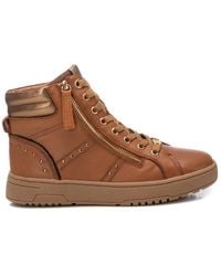 Xti - Carmela Collection Leather Sneaker Booties By - Lyst