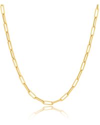 MAX + STONE - 14k Yellow Paperclip Chain Link Necklace - Lyst