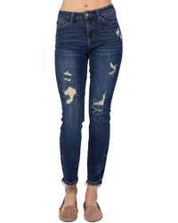 Judy Blue - Destroyed Relaxed Fit Jean - Lyst