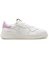 RUN OF - Low-Top Sneakers With Lilac Suede Accent - Lyst