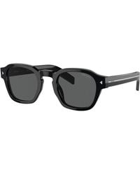 Prada - Sunglasses Round Full Rim, Frame And Dark Lens Pra16S16K731 - Lyst