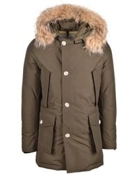 Woolrich - Military Cotton-Blend Fur-Trim Parka - Lyst