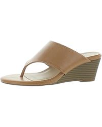SOUL Naturalizer - Nifty Faux Leather Slip On Wedge Sandals - Lyst