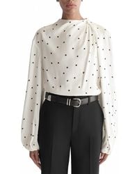 A.L.C. - Blaire Polka Dot Satin Top - Lyst