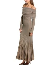 Nicholas - Maxine Off-Shoulder Plaited Maxi Dress - Lyst