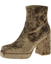 Steve Madden - Ever Boots Velvet Zipper Ankle Bootie Zpo3508 - Lyst