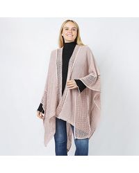 TRUEDAMES - Textured Knit Cape/Ruana - Lyst