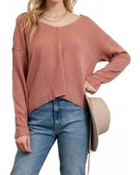 Blu Pepper - Light Weight Back Button Sweater - Lyst