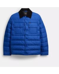 COACH - Lightweight Shirt Down Jacket - Lyst