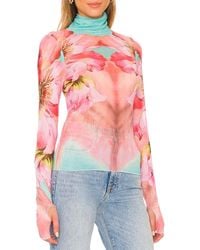 AFRM - Zadie Power Mesh Turtleneck Top - Lyst