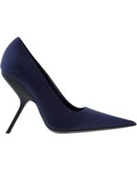 Ferragamo - Ferragamo Eva X5 Pointed-Toe Satin Pumps - Lyst