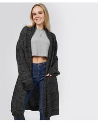 TRUEDAMES - Solid Shawl Collar Knit Cardigan - Lyst