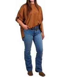 Blue B - Studded High Low Oversized Tee - Lyst