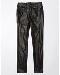 American Eagle Outfitters - Ae Stretch Vegan Leather Super High-waisted Straight Pant - Lyst