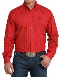 Cinch - Classic Fit Long Sleeve Button Down Stripe Shirt - Lyst