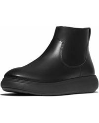 Fitflop - Iq-Comff Leather Zip Ankle Boots - Lyst