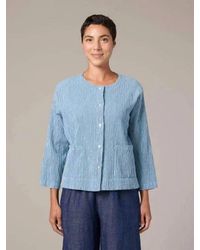cut-loose - Striped 3/4 Sleeve Cropped Jacket - Lyst
