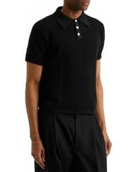 Second/Layer - Open Knit Polo Shirt - Lyst