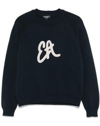 Emporio Armani - Logo Cotton Blend Sweatshirt - Lyst