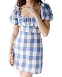 SOFIA The Label - Gingham Mini Dress - Lyst