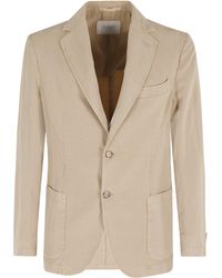 Seventy - Khaki Patch Pocket Double Slit Lyocell-Blend Blazer - Lyst