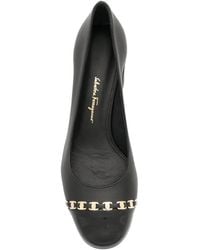 Ferragamo - Ferragamo 60Mm Vara-Chain Pumps - Lyst