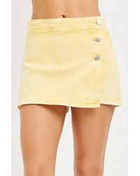 Risen - High Rise Button Down Skort - Lyst