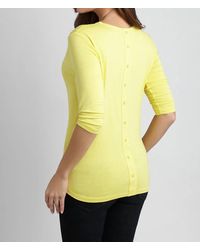 Angel - Button-Back Scoop Neck Top - Lyst