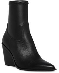 Steve Madden - Thorn Leather Ankle Cowboy, Western Boots - Lyst