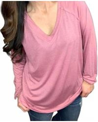 Shirley Stone - Solid V-Neck Top - Lyst