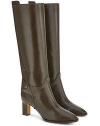 Ferragamo - Torris 70 Leather Tall Knee-high Boots - Lyst