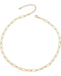 Rachel Glauber - Rg 14k Gold Plated Cable Link Chain Adjustable Necklace - Lyst