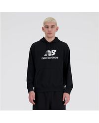 New Balance - Sport Essentials Hoodie Cotton Fleece Long Sleeve Pullover - Lyst