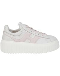 Hogan - H645 Leather Sneakers With Platform Sole - Lyst