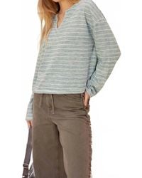 Blu Pepper - Striped Marled Knit Top - Lyst