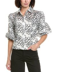 Gracia - Floral Print Sheer Top - Lyst