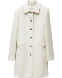 Versace - Single-Breasted Light Felted Wool Coat With Medusa Detailing - Lyst