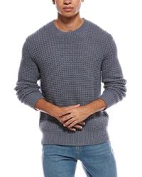 Vince - Macro Waffle Wool & Cashmere-Blend Crewneck Sweater - Lyst