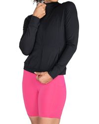 Body Wrappers - Recycled Poly Contour Seam Zip Up Jacket - Lyst