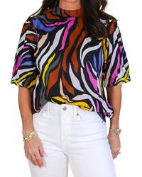 Ivy Jane - Multi Zebra Top - Lyst