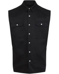 Rick Owens - Structured Linen Shirt With Classic Collar - Lyst