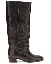 P.A.R.O.S.H. - High Leather Boots - Lyst