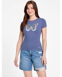 Guess - Eco Leah Butterfly Tee - Lyst