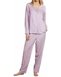 The Sleep Code - Ticking Stripe Long Pj Set - Lyst