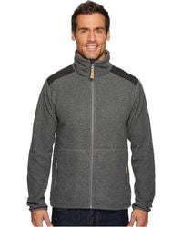 Fjallraven - Fjallraven Sten Jacket Dark Fleece Long Sleeve Full Zip Ddr633 - Lyst