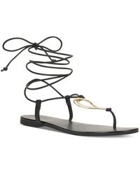 INC - Ganesa Faux Leather Ankle Tie Gladiator Sandals - Lyst