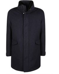 Montecore - High Collar Virgin Wool Down Coat - Lyst